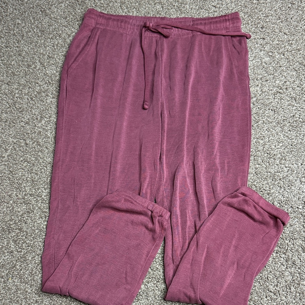 Daily Ritual‎ Mauve Cinched Leg Soft Lounge Pants Size XS